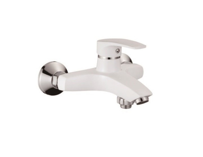 Смеситель для ванны латунь, белый S5002F