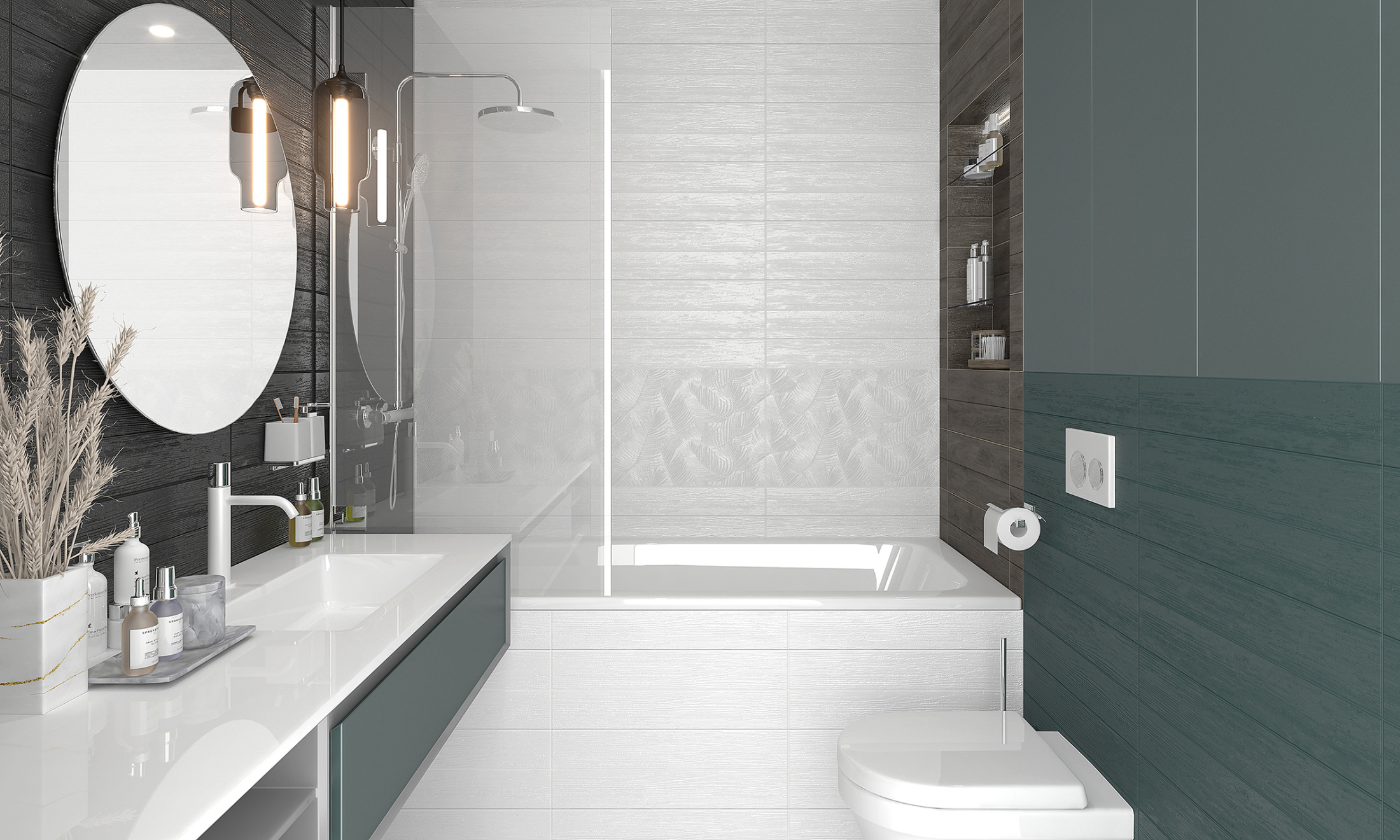 Kopengagen Плитка настенная бирюзовый 60144 20х60