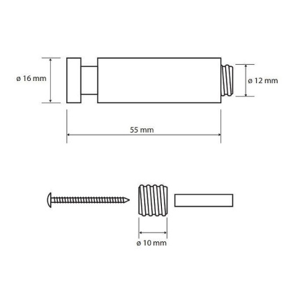 Крючок Bemeta Dark 104506080 Черный матовый, 55 мм