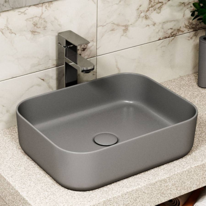 Умывальник Point Меркурий 50 PN43832GM прямоугольный, графит