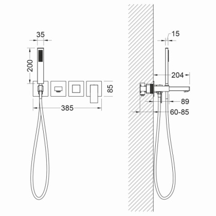 Смеситель встроенный для ванны с душем Timo Selene 2014/17YSM золото матовое Смеситель встроенный для ванны с душем Timo Selene 2014/17YSM золото матовое