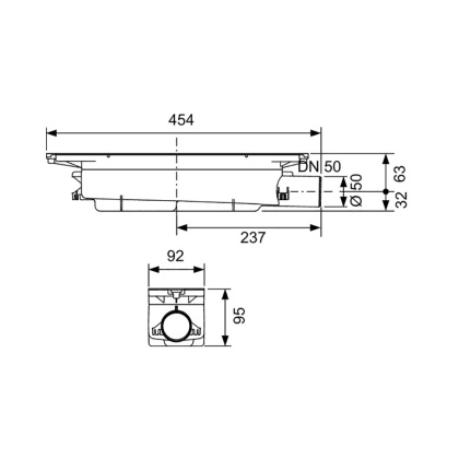 Сифон TECEdrainprofile «стандартный» DN 50, боковой слив