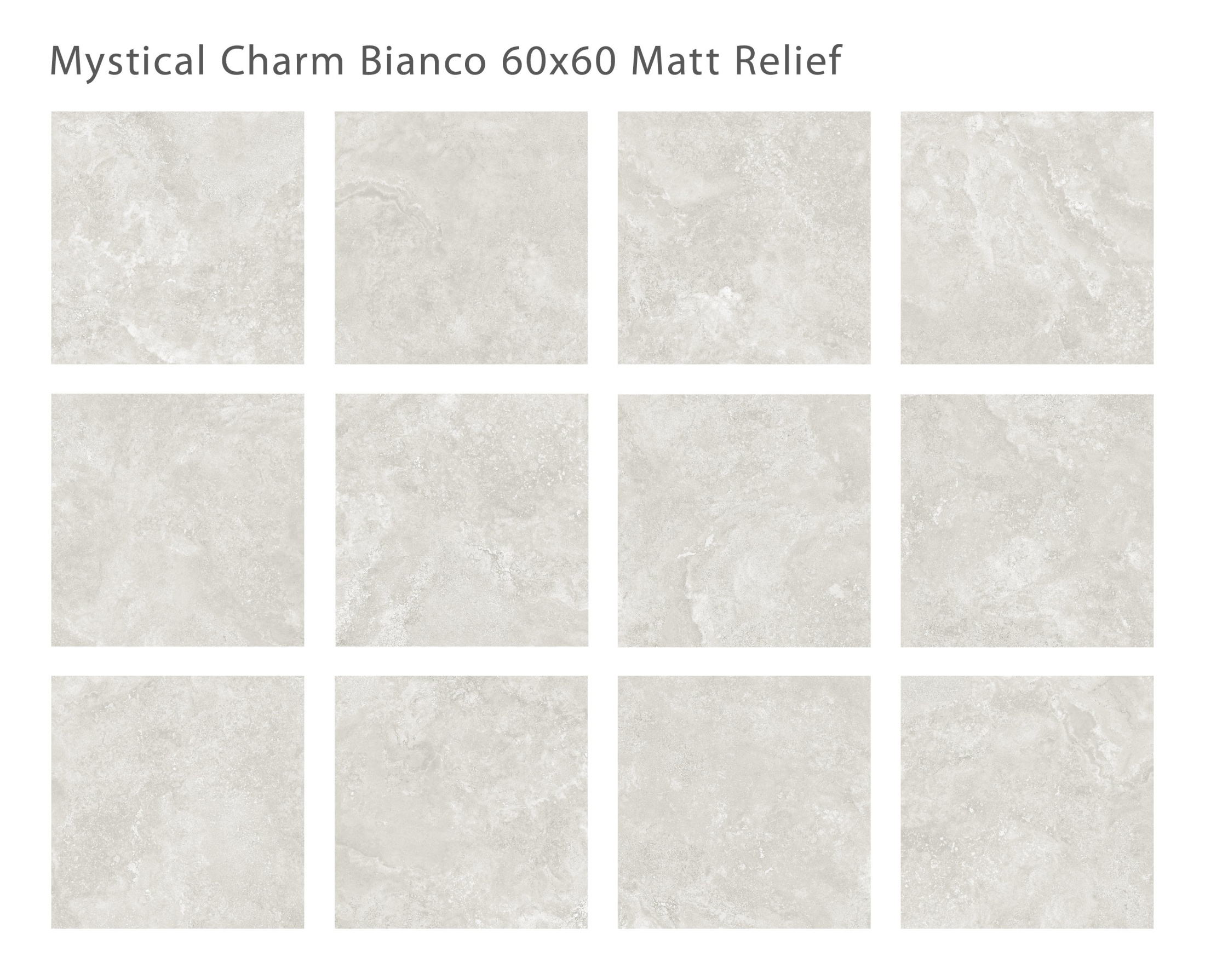 Плитка Mystical Charm Bianco Relief Matt 60x60 (4 шт.в уп) Плитка Mystical Charm Bianco Relief Matt 60x60 (4 шт.в уп)