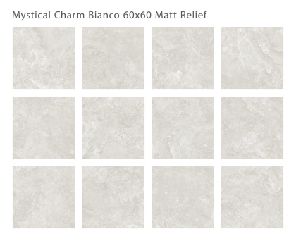 Плитка Mystical Charm Bianco Relief Matt 60x60 (4 шт.в уп) Плитка Mystical Charm Bianco Relief Matt 60x60 (4 шт.в уп)