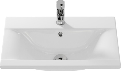 Тонкая раковина Ontario с отверстием под смеситель, размером 60 см