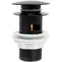 BB-SAT-NERO Донный клапан с системой "Клик-клак" с переливом, чёрный BB-SAT-NERO Донный клапан с системой "Клик-клак" с переливом, чёрный