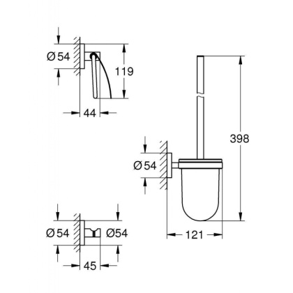 Комплект Grohe Essentials 40407001 хром
