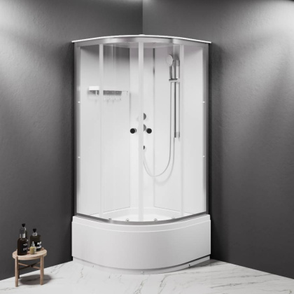 W94C-401A-090MT X-Joy Deep кабина душевая  90x90, 1/4 круга,  профиль мат.хром, стекло прозрачное W94C-401A-090MT X-Joy Deep кабина душевая  90x90, 1/4 круга,  профиль мат.хром, стекло прозрачное