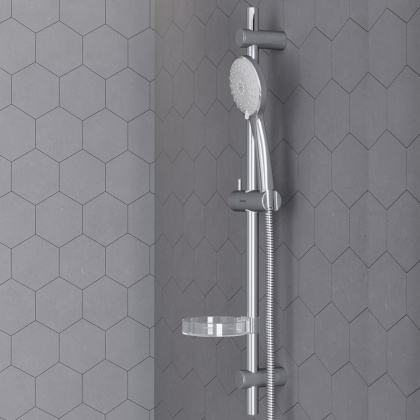 914100000 Palace One душевой комплект: ручной душ d - 120 мм, 5 функций, штанга, мыльница, шт