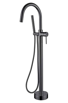 Смеситель напольный, Uno. Shine Gun Metall Смеситель напольный, Uno. Shine Gun Metall