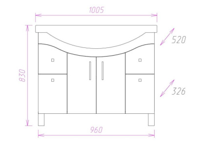 Тумба Onika Эльбрус 100 напольная, белая (ум. Эльбрус 100) Тумба Onika Эльбрус 100 напольная, белая (ум. Эльбрус 100)