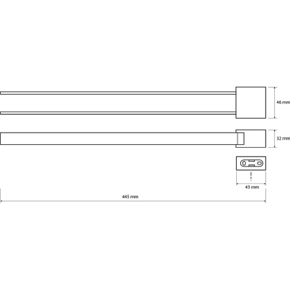 Полотенцедержатель двойной поворотный Полотенцедержатель двойной поворотный
