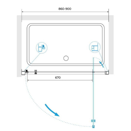 Душевая дверь RGW PA-105, RGW 410810509-11