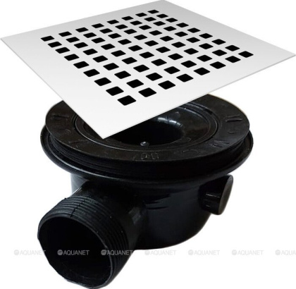 Сифон с крышкой для поддонов из камня VST-2SR2B c гидрозатвором, черный