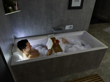 Акриловая ванна  STILL SQUARE LED 180x80 R/L RIHO FALL