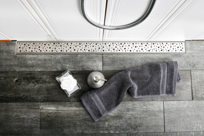 Душевой лоток 55 см Creto Quadro CRE-550 QH с решеткой, хром Душевой лоток 55 см Creto Quadro CRE-550 QH с решеткой, хром