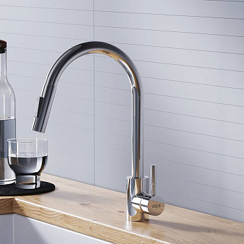 D3007500 Logic кухонный смеситель вытягивающимся изливом Logic, хром D3007500 Logic кухонный смеситель вытягивающимся изливом Logic, хром