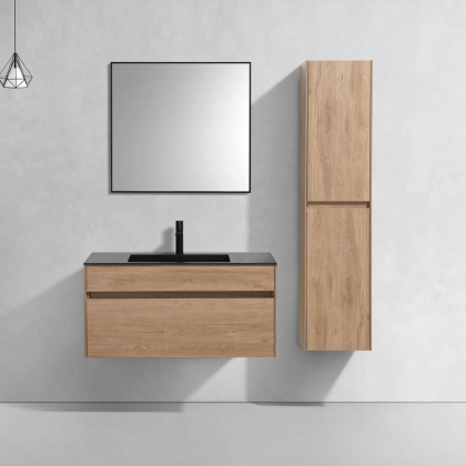 База под раковину Chiara 1000 подвесная, 1 выкатной ящик soft-close, N.Oak База под раковину Chiara 1000 подвесная, 1 выкатной ящик soft-close, N.Oak