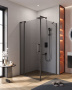 SLIDER-AH-1-100-100/110-GRIGIO-GM Душевой уголок