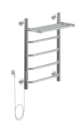Полотенцесушитель электрический Aquanet Fiona 60х40 Тэн слева, с полкой