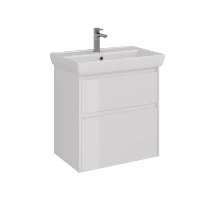 Тумба Lemark COMBI 70см под 1 раковину, подвесная/напольная, 2 ящика, цвет корпуса, фасада: Белый глянец Тумба Lemark COMBI 70см под 1 раковину, подвесная/напольная, 2 ящика, цвет корпуса, фасада: Белый глянец