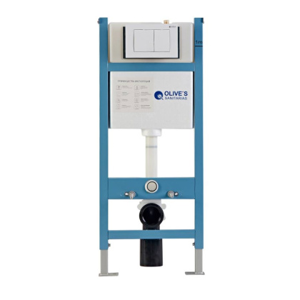 Система инсталляции Olive's с кнопкой PORTO бел.,  ширина 48 см, арт. M48010-PR412W