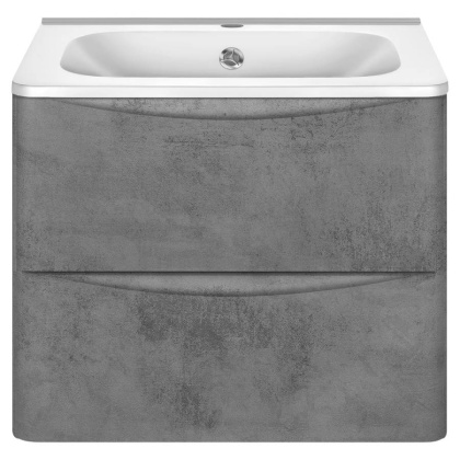 База под раковину Vico 600 подвесная, 2 выкатных ящика soft close, Beton База под раковину Vico 600 подвесная, 2 выкатных ящика soft close, Beton