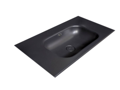 Столешница моноблок Vallessi 80 антрацит керамика без отверстия