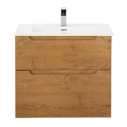 Тумба с раковиной подвесная BelBagno ETNA-H60 70 Rovere Moro, раковина белая