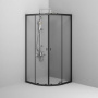W88G-205-090BT64 X-Joy Twin Slide,  Душевое ограждение без  поддона, 90x90, профиль Черный