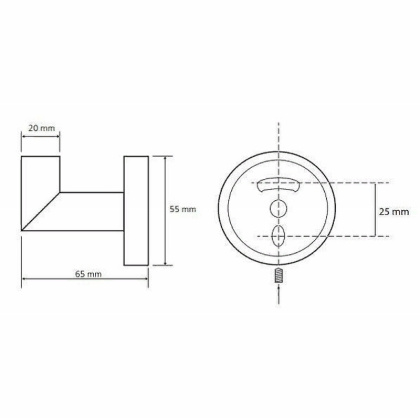 Крючок Bemeta Dark 104206020 Черный Крючок Bemeta Dark 104206020 Черный