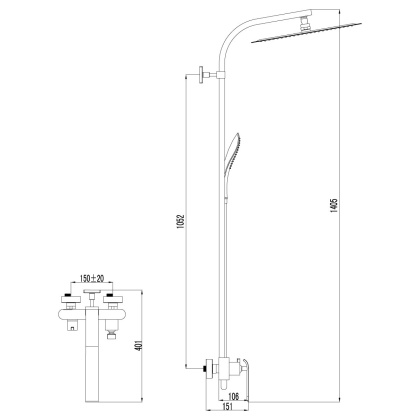 Смеситель Lemark Melange LM4960CW для душа Смеситель Lemark Melange LM4960CW для душа