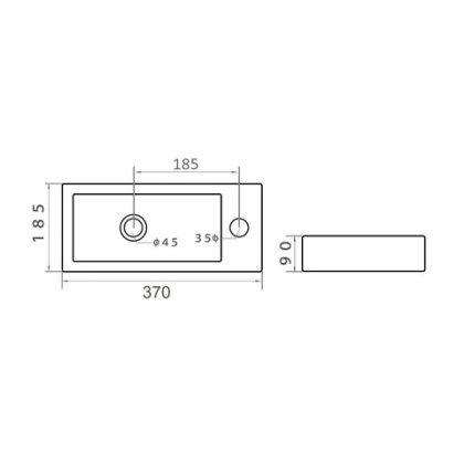 Раковина Orange B05-365w подвесная, белый Раковина Orange B05-365w подвесная, белый
