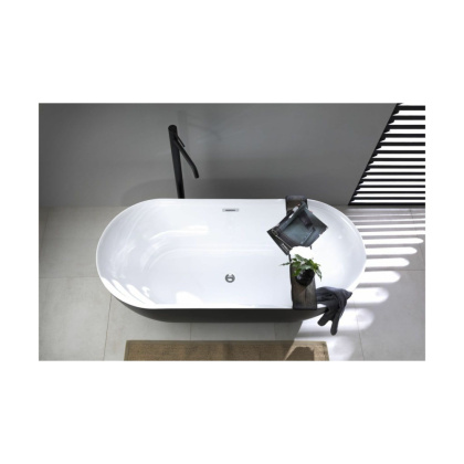 Акриловая ванна Aquanet Delight 170x78 черный матовый