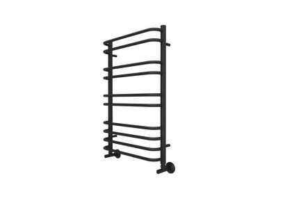 Полотенцесушитель водяной Aquatek (Акватек) Пандора П10 500х800 мм, черный муар, подключение нижнее/диагональное, сверхпрочная пищевая нержавеющая сталь AISI 304L, гарантия 10 лет