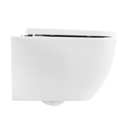 ALPINA Унитаз подвесной безободковый с сиденьем дюропласт soft close, BB10100CHR/SC