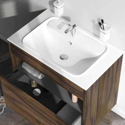 База под раковину с нишей и 1 ящиком, 80 см, дуб крафт, универсальная M8FFUX0801OF База под раковину с нишей и 1 ящиком, 80 см, дуб крафт, универсальная M8FFUX0801OF