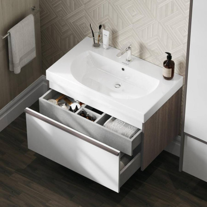 Тумба с раковиной Kerama Marazzi Modula 80 см MO.80.1+1\AR арабика