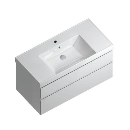 Тумба CUBO подвесная с ящиками 100, белая глянцевая CU.100\WHT