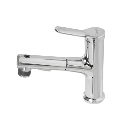 BB-LVMD-CRM-W0 Смеситель для раковины без донного клапана с выдвижным изливом Исполнение: Хром  BB-LVMD-CRM-W0 Смеситель для раковины без донного клапана с выдвижным изливом Исполнение: Хром