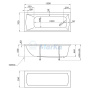 Акриловая ванна 1Marka Modern 150х70 01мод1570