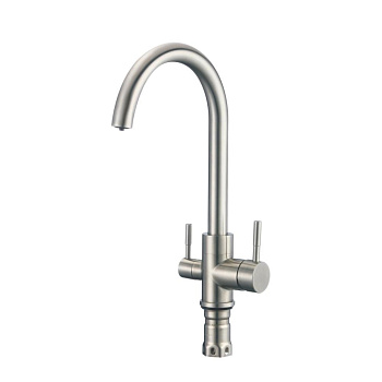 СмесительДля кухниНержавеющая стальСатинS168B