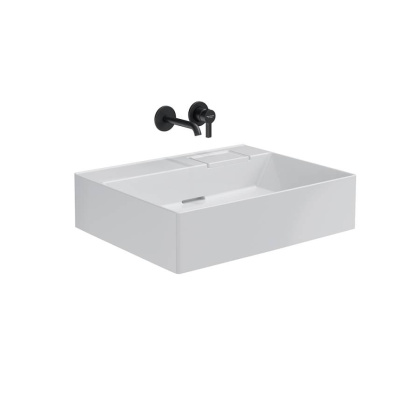 Раковина LOGICA мебельная\подвесная без отверстий 60, белая глянцевая