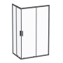 W93G-404-120280-BT Gem S Twin Slide 120x80. Душевое ограждение,120x80, профиль Черный мат., стекло п
