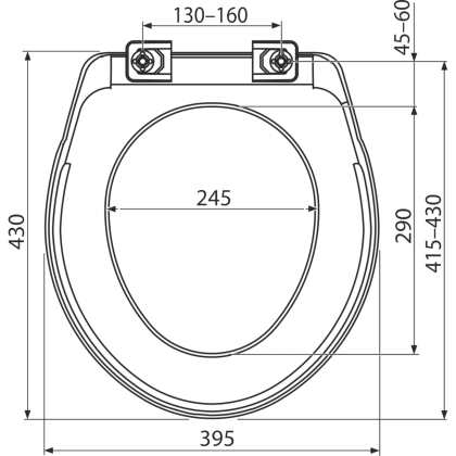 Сиденье для унитаза Antibacterial A6551 AlcaPlast