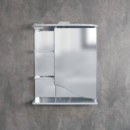 Шкаф-зеркало Onika Виола 60 белый, левый, с подсветкой