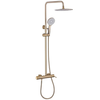 Душевая стойка ABBER Emotion AF8816G с изливом, золото матовое Душевая стойка ABBER Emotion AF8816G с изливом, золото матовое