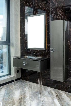 Пенал LUCIDO Глянцевый Графит 307005 772-GR Boheme