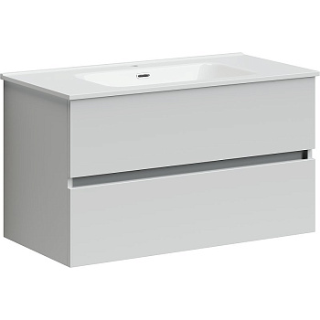 Тумба подвесная SANCOS Urban 890х450х550, c двумя ящиками оснащенными доводчиками, белый глянец , арт. UR90W