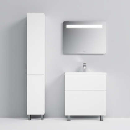 M90CSL0306WG GEM, шкаф-колонна, напольный, левый, 30 см, двери, push-to-open, цвет: Белый, глянец